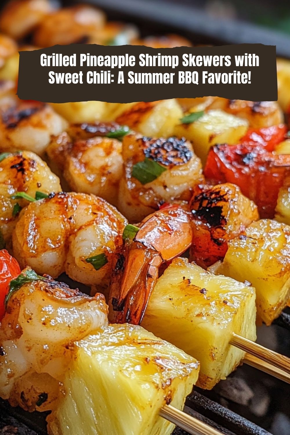 Grilled Pineapple Shrimp Skewers with Sweet Chili