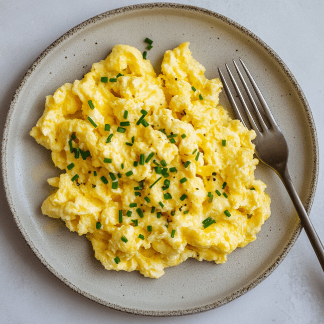Creamy High-Protein Scrambled Eggs packed with cottage cheese and spinach for a filling, nutritious breakfast in under 10 min!