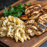 High Protein Grilled Chicken Alfredo Pasta