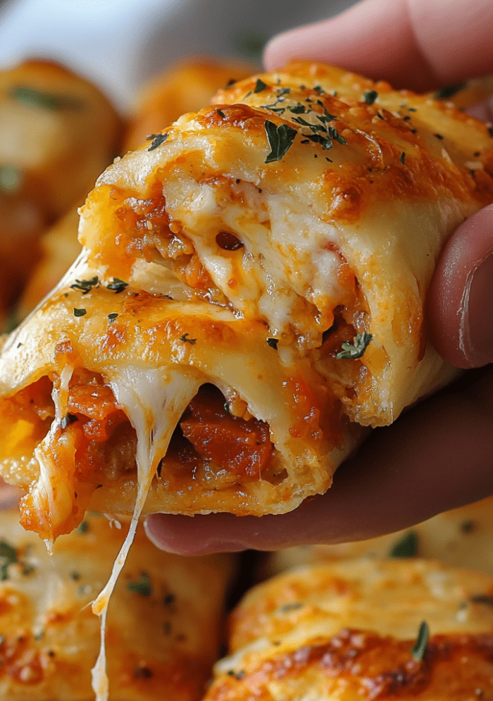 High Protein & Low Calorie Pepperoni Pizza Rolls