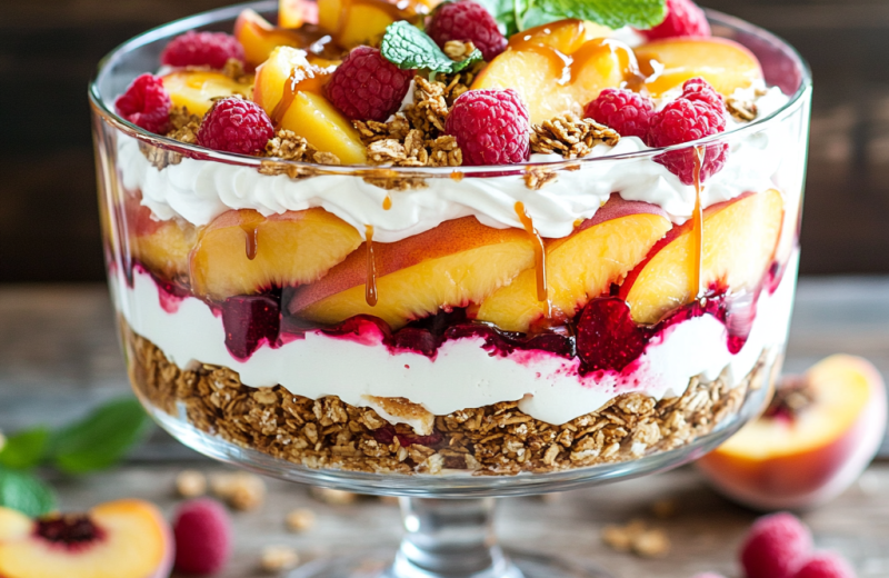 Peach Cobbler Cheesecake Fruit Salad