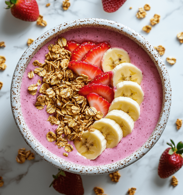 Easy Strawberry Banana Smoothie Bowl