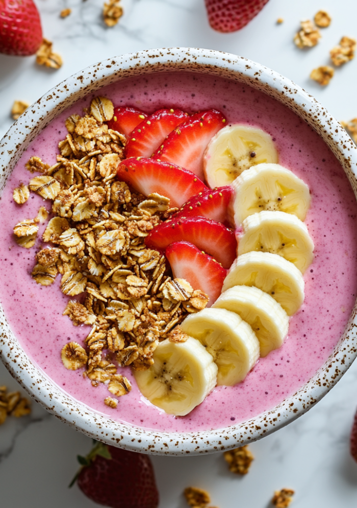 Easy Strawberry Banana Smoothie Bowl