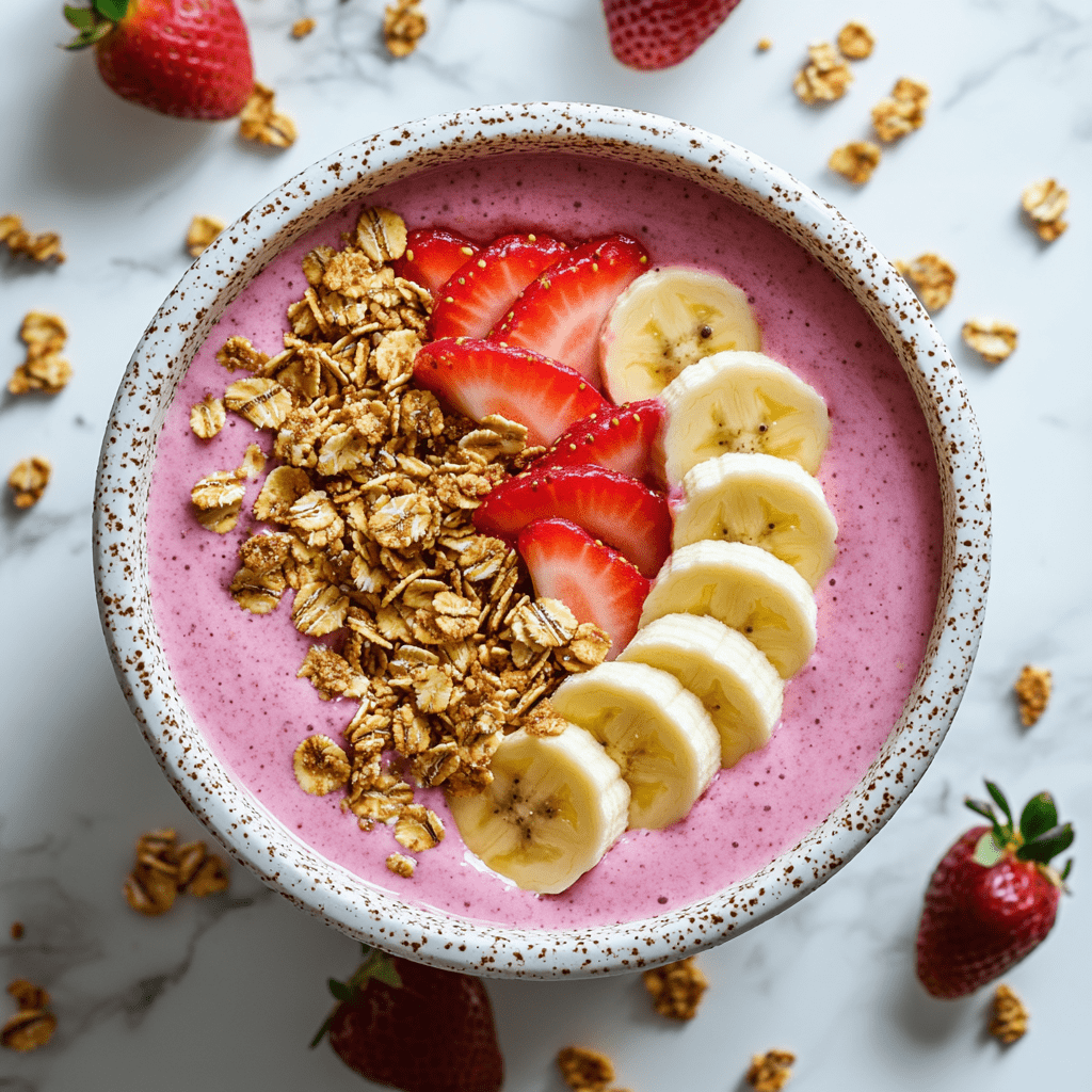 Easy Strawberry Banana Smoothie Bowl