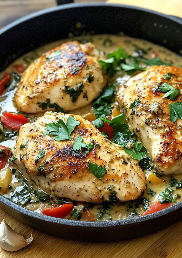 Smothered Creamy Skillet Chicken