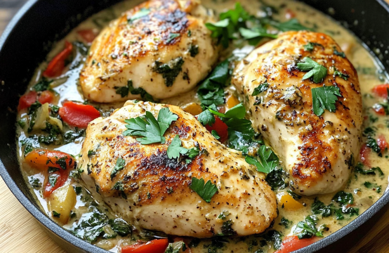 Smothered Creamy Skillet Chicken