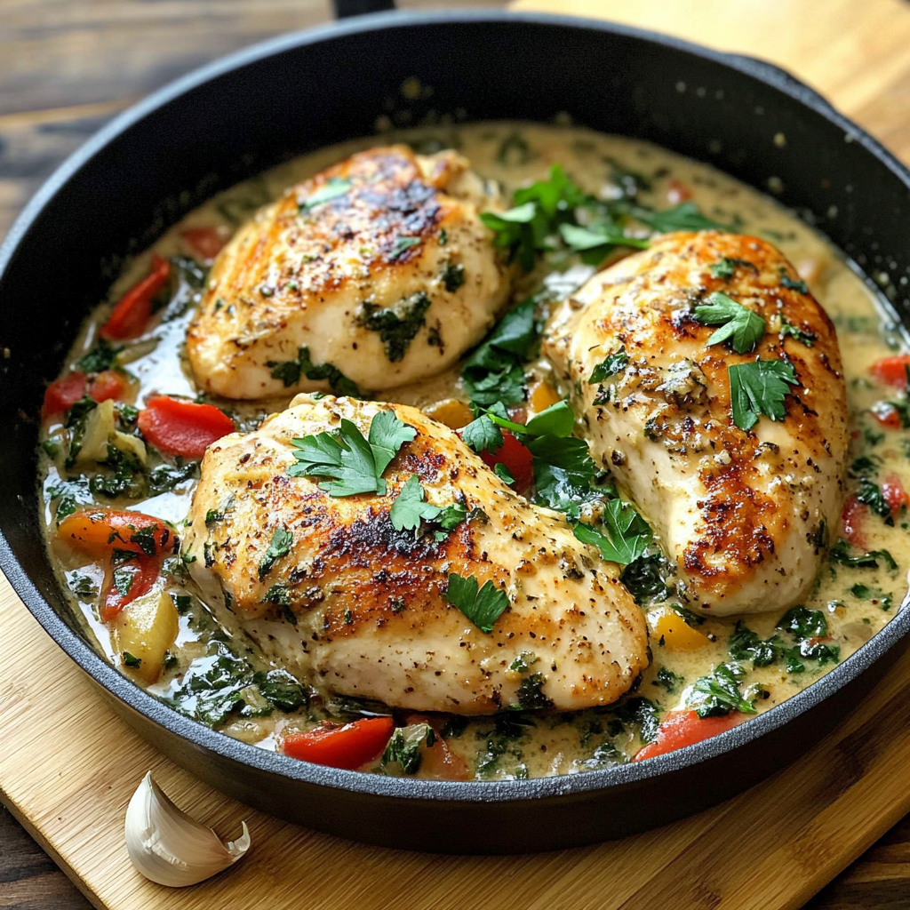 Smothered Creamy Skillet Chicken