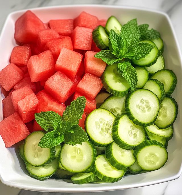 Fresh & Fabulous Cucumber Watermelon Salad