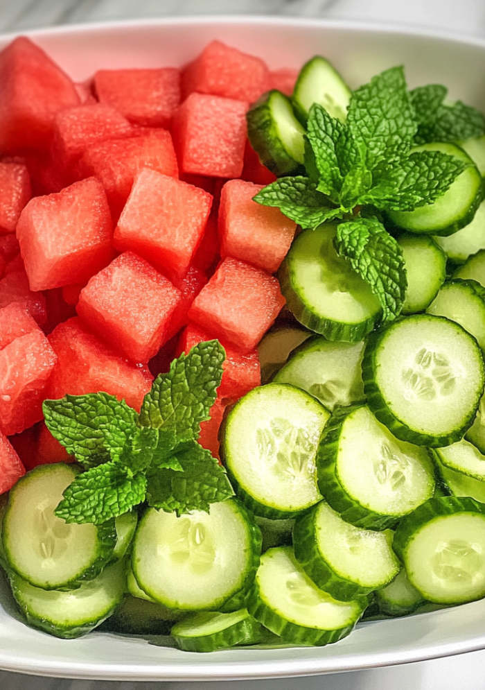 Fresh & Fabulous Cucumber Watermelon Salad