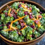 Broccoli Salad with Bacon & Cranberries