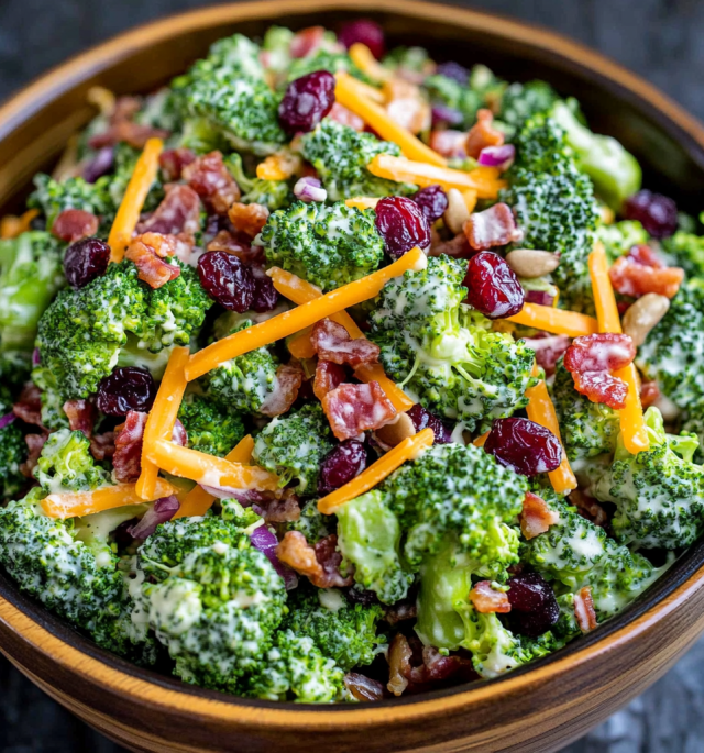 Broccoli Salad with Bacon & Cranberries