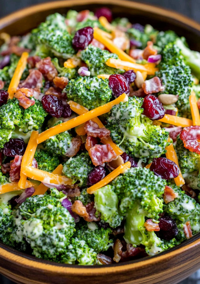 Broccoli Salad with Bacon & Cranberries
