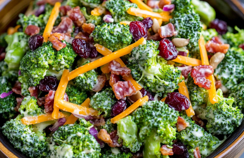 Broccoli Salad with Bacon & Cranberries