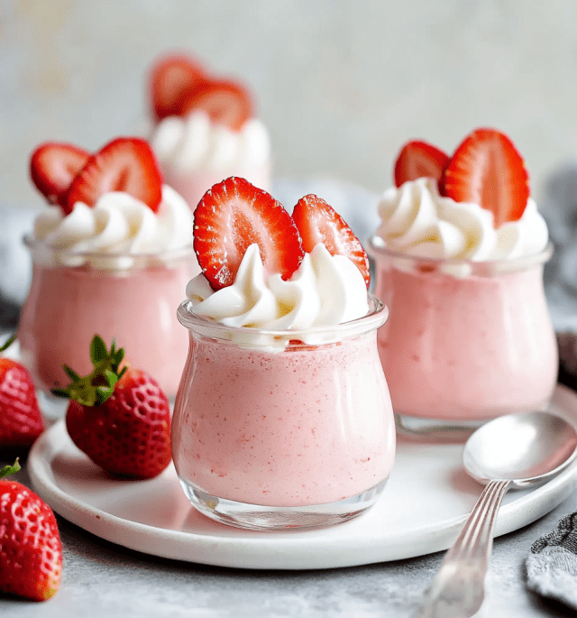 Light & Fluffy Strawberry Mousse