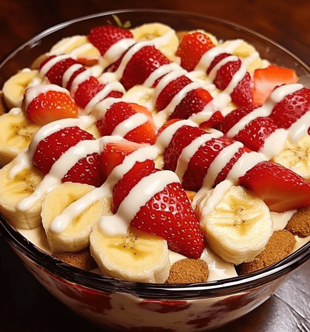 Banana Strawberry Pudding Delight