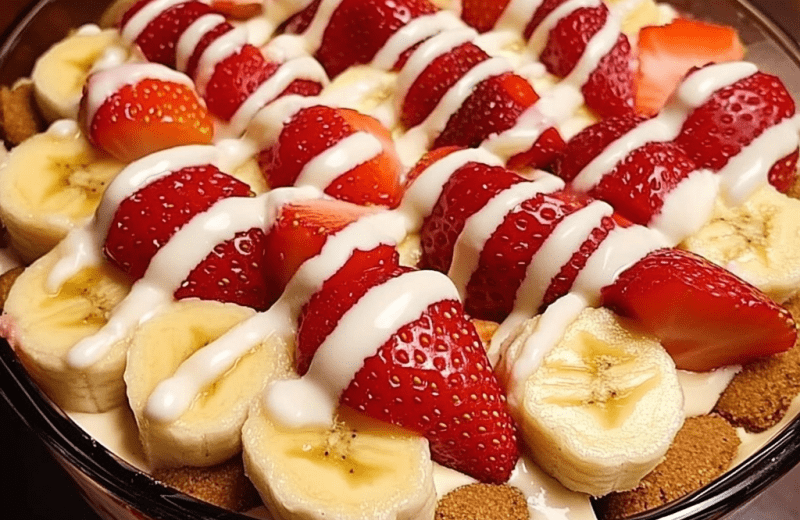 Banana Strawberry Pudding Delight