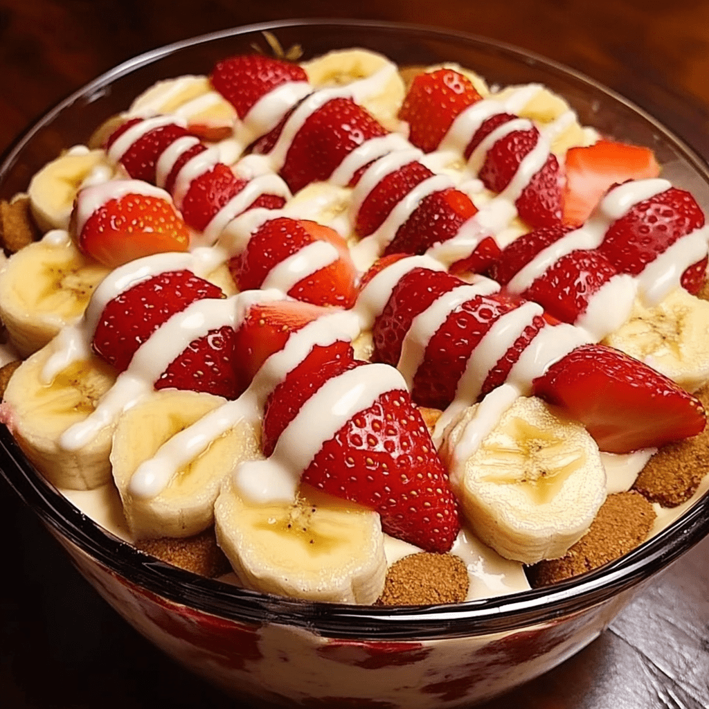 Banana Strawberry Pudding Delight