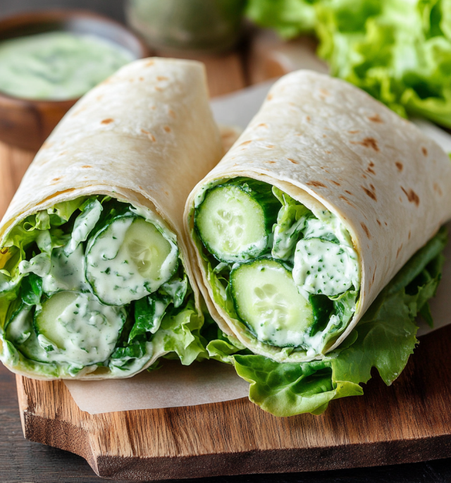 Cucumber Green Goddess Wraps