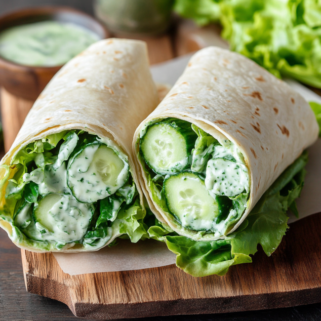 Cucumber Green Goddess Wraps