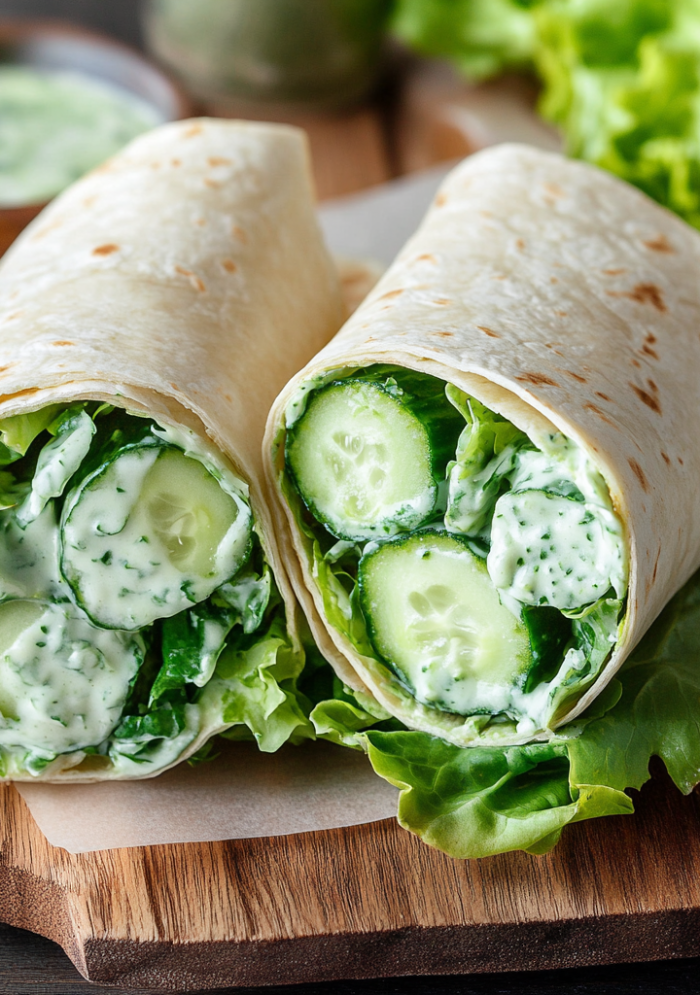 Cucumber Green Goddess Wraps