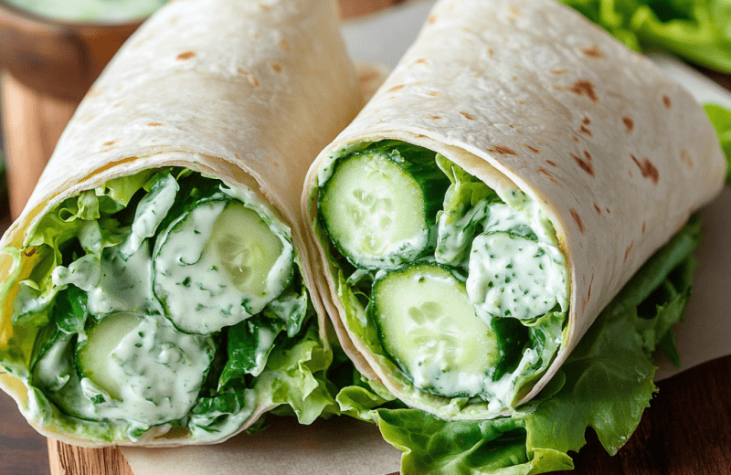 Cucumber Green Goddess Wraps