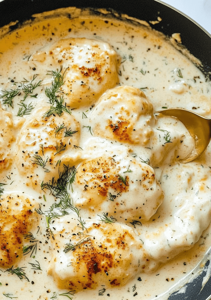 Creamy Oven Baked Chicken Thighs