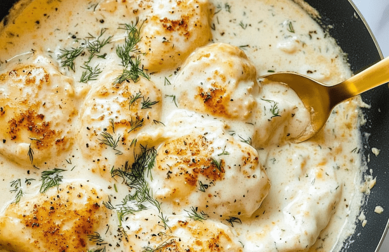 Creamy Oven Baked Chicken Thighs