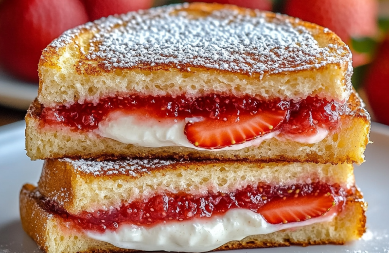 Fried Strawberry Cheesecake Sandwiches