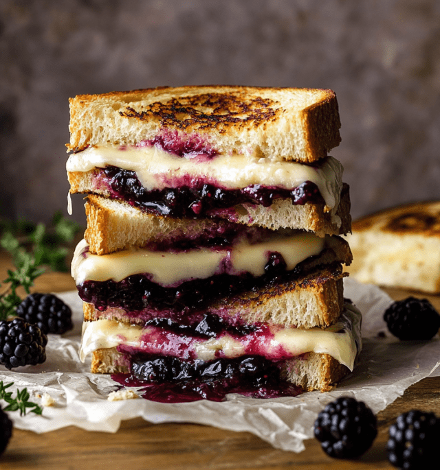 Blackberry-Peach Grilled Cheese
