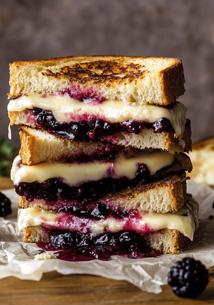 Blackberry-Peach Grilled Cheese