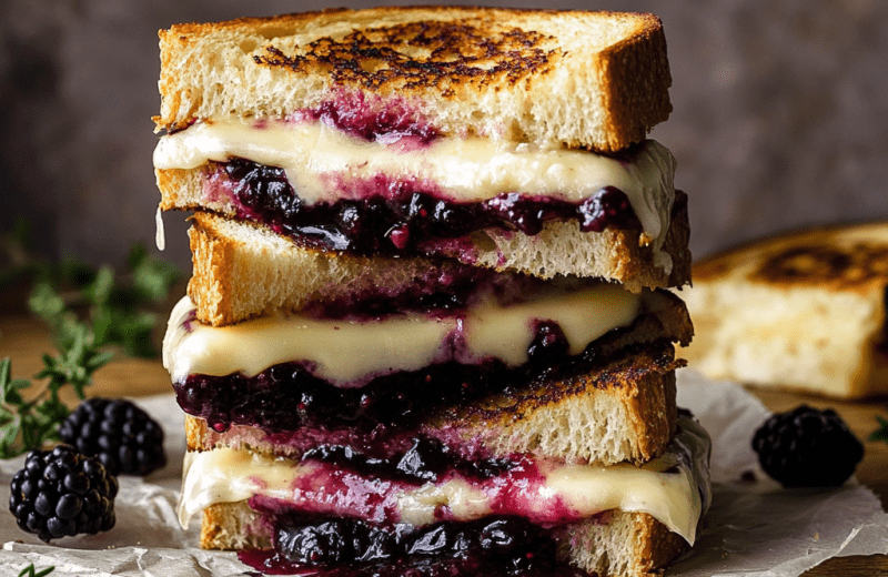 Blackberry-Peach Grilled Cheese