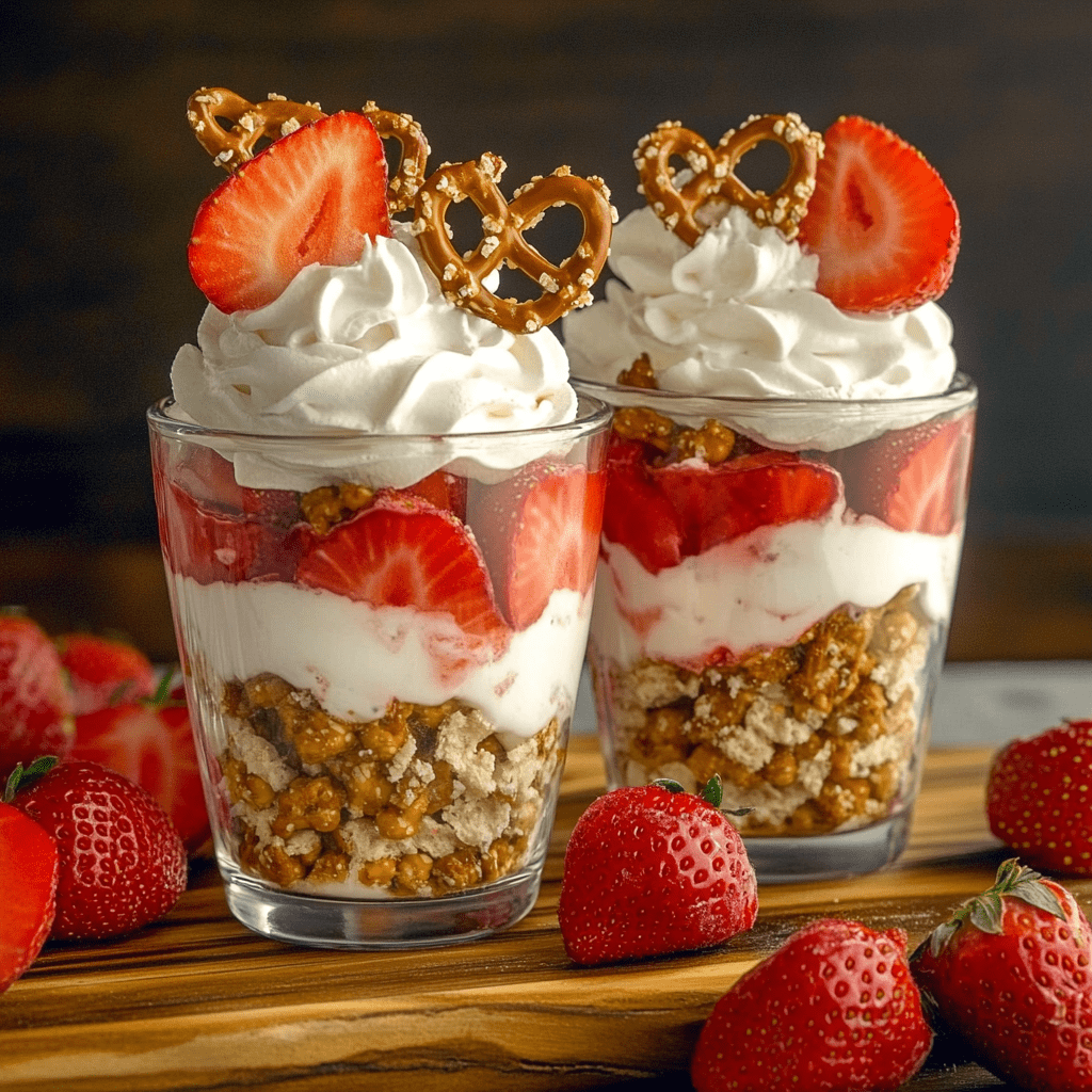 Strawberry Pretzel Salad Parfaits