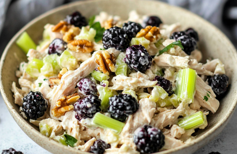 Low Carb Blackberry Cottage Cheese Chicken Salad