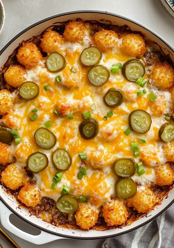 Cheeseburger Tater Tot Casserole