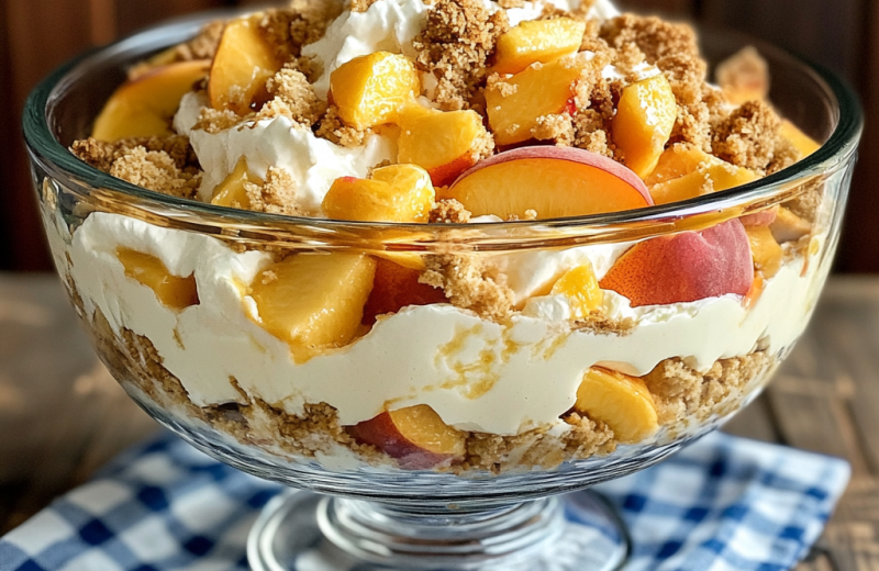 Peach Cobbler Cheesecake Fruit Salad