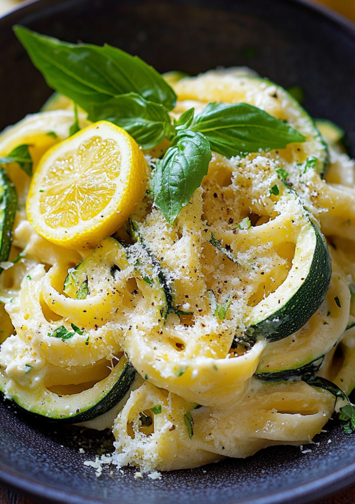 Lemon Ricotta Zucchini Pasta