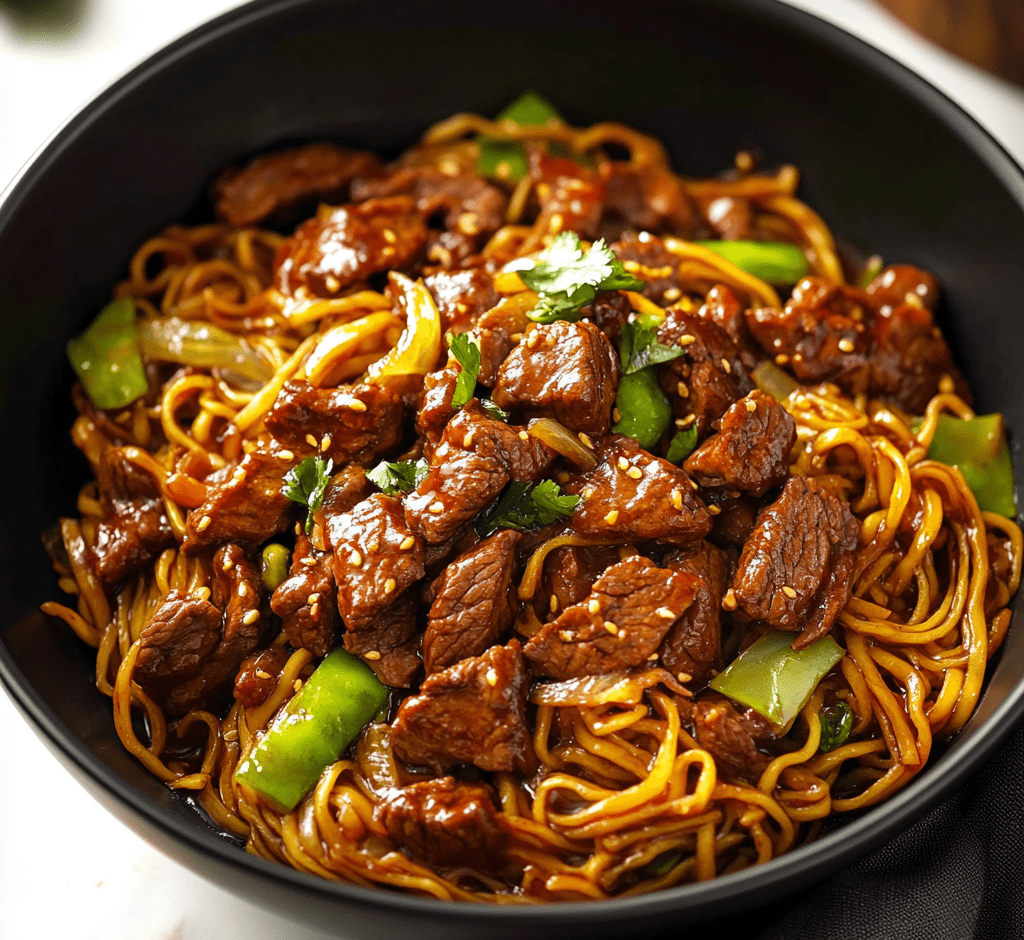 Sticky Beef & Noodles