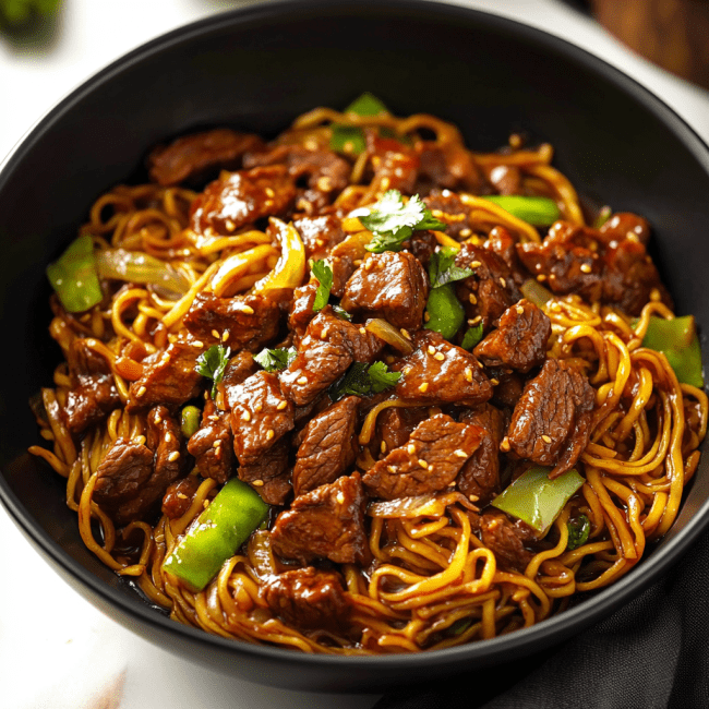 Sticky Beef & Noodles