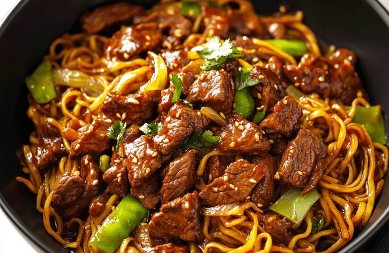 Sticky Beef & Noodles