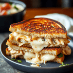 White BBQ Chicken Grilled Cheese!