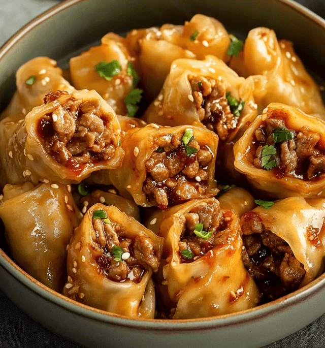 Spicy Beef Dumpling Rolls