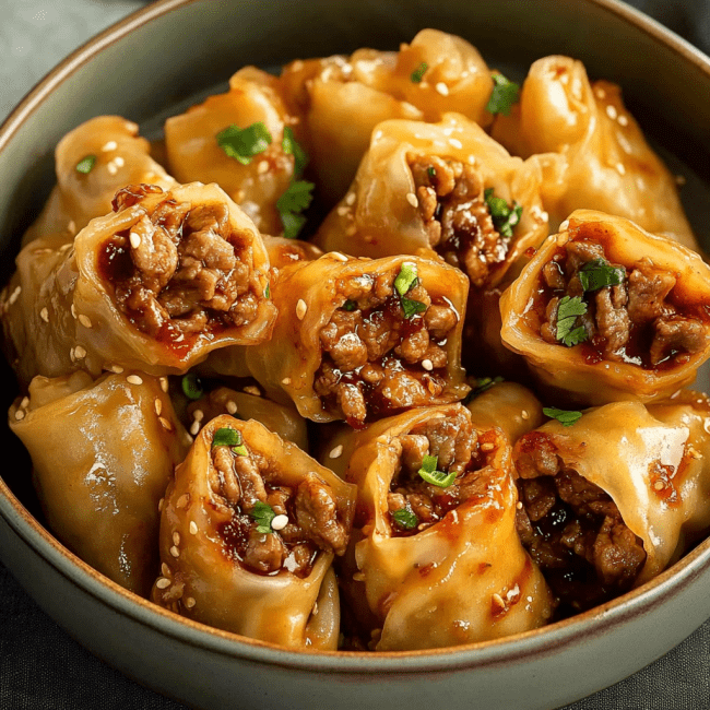 Spicy Beef Dumpling Rolls