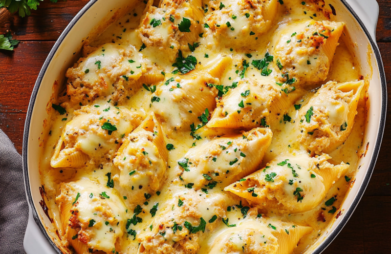 Cajun Chicken Alfredo Stuffed Shells!
