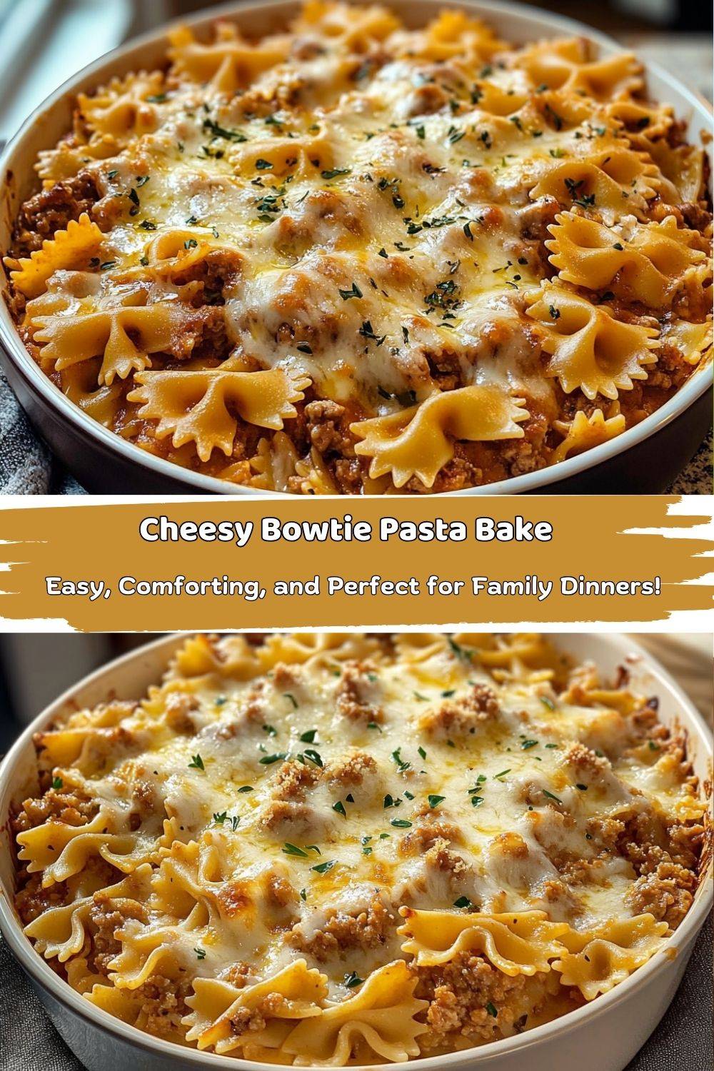Cheesy Bowtie Pasta Bake