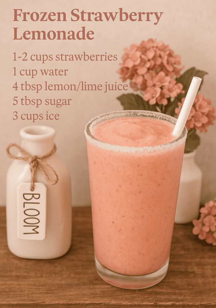 Frozen Strawberry Lemonade Bliss