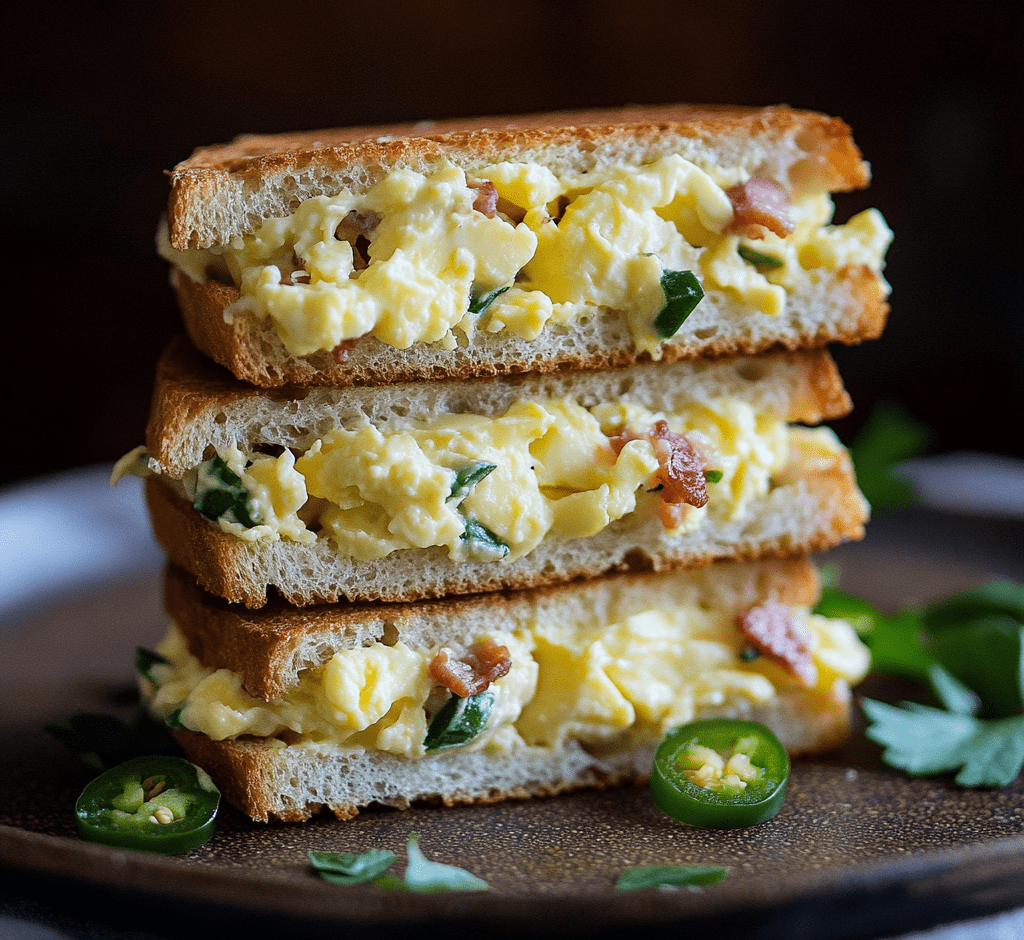 Mini Bacon Jalapeño Egg Salad Sandwiches