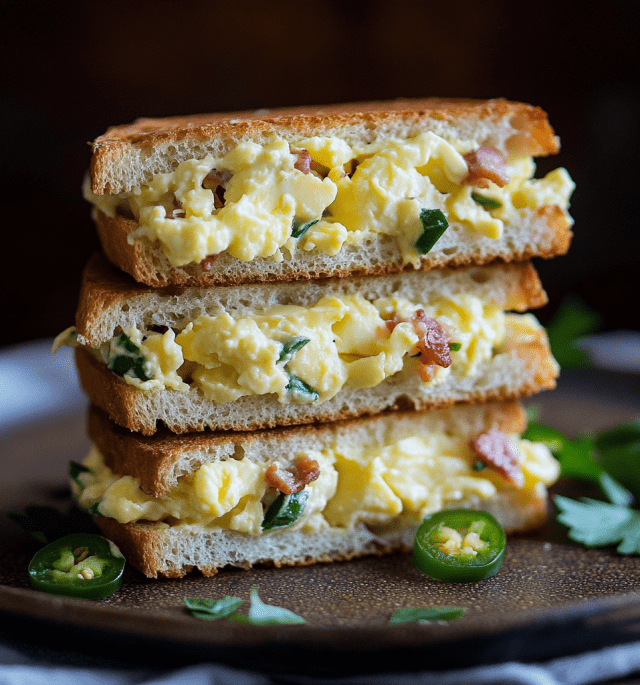 Mini Bacon Jalapeño Egg Salad Sandwiches