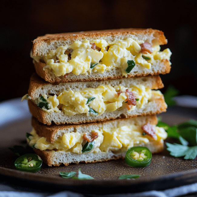 Mini Bacon Jalapeño Egg Salad Sandwiches