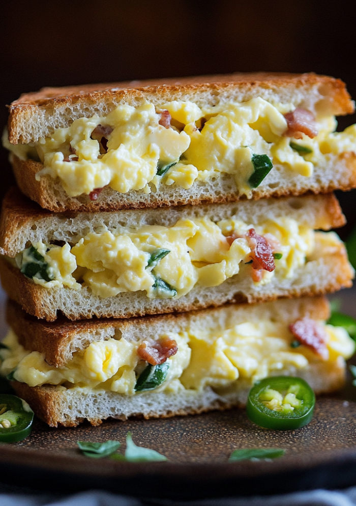 Mini Bacon Jalapeño Egg Salad Sandwiches