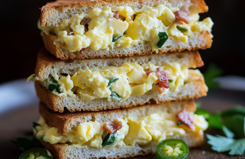 Mini Bacon Jalapeño Egg Salad Sandwiches